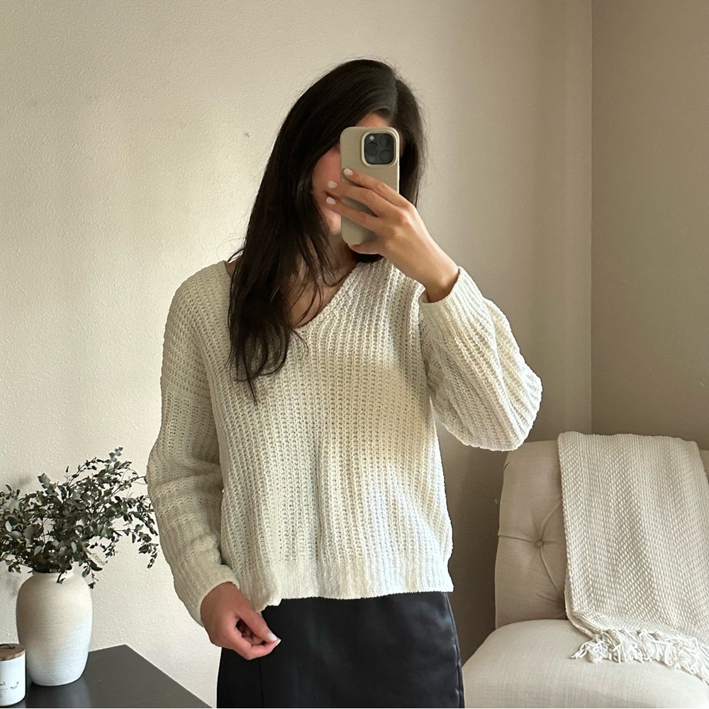 Express chenille knit sweater